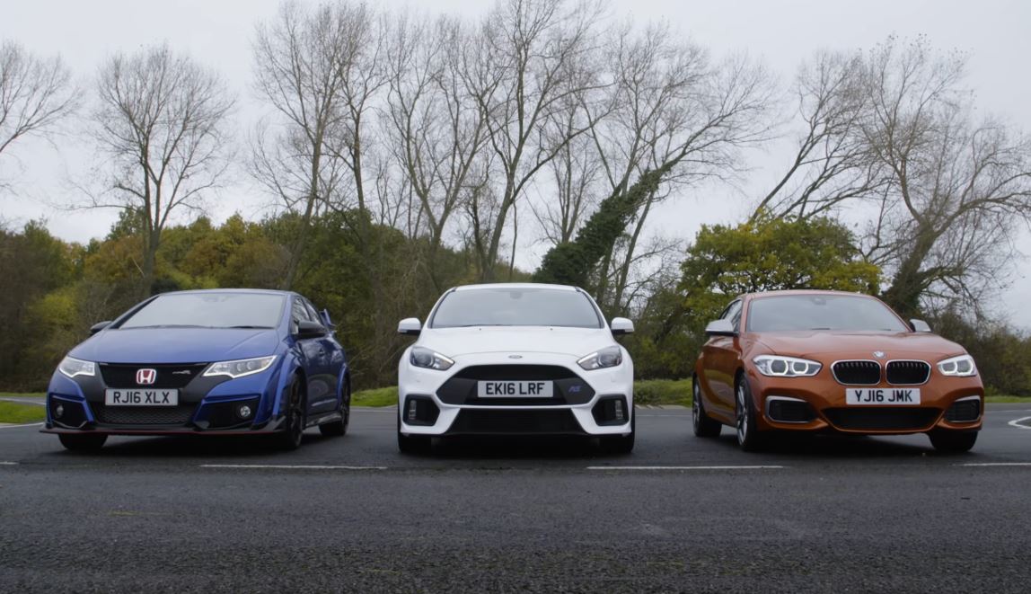 Βίντεο: Ford Focus RS, Honda Civic Type R και BMW M140i κοντράρονται για την πρωτιά στην πίστα